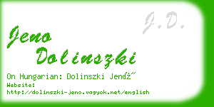 jeno dolinszki business card